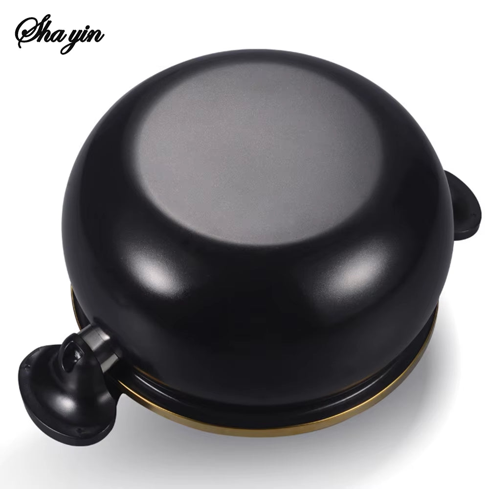 1 Piece Chubby Micro-Pressure Pot Household 7L Large Capacity 26Cm Stew Pot Multi-Functional Non-Stick Pot Induction Cooker Gas