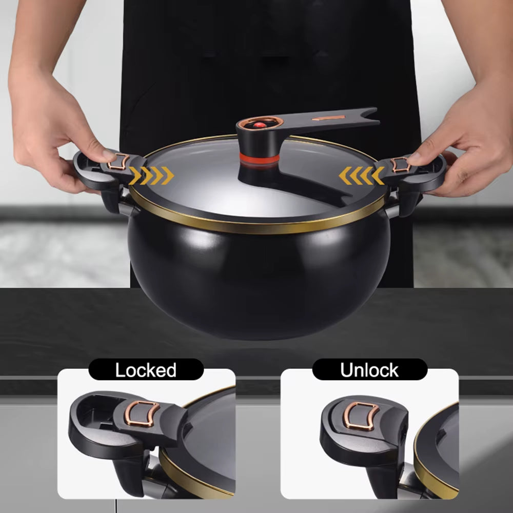 1 Piece Chubby Micro-Pressure Pot Household 7L Large Capacity 26Cm Stew Pot Multi-Functional Non-Stick Pot Induction Cooker Gas